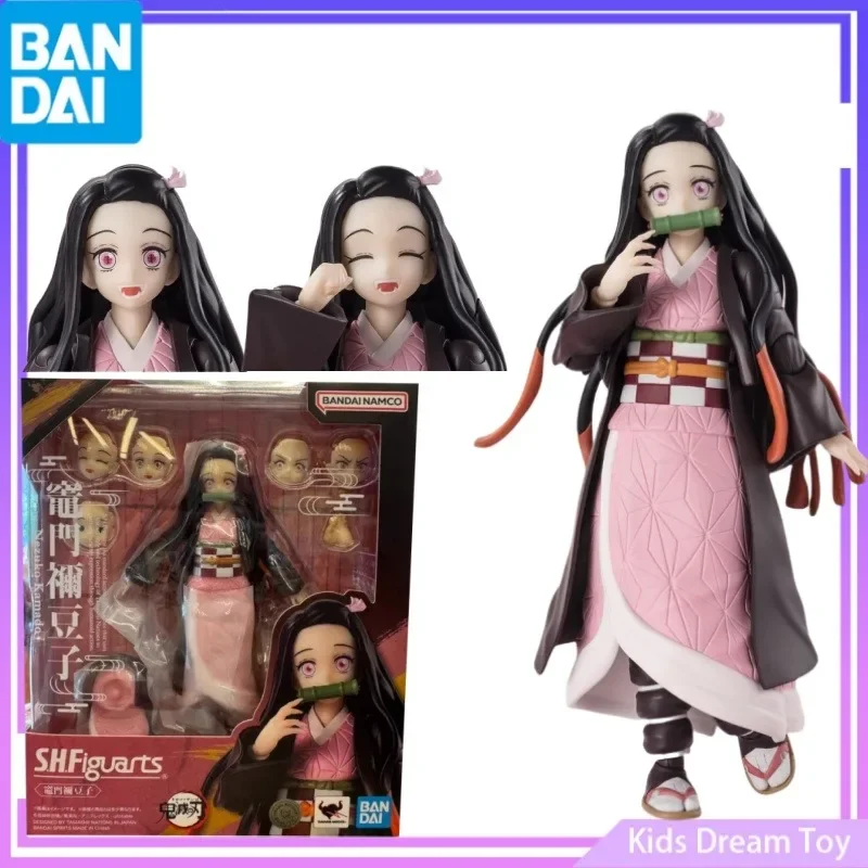 Bandai in Stock Original S.H.Figuarts SHF Demon Slayer Anime Figures Kamado Nezuko Action Figures Toys Collectible Model Gifts