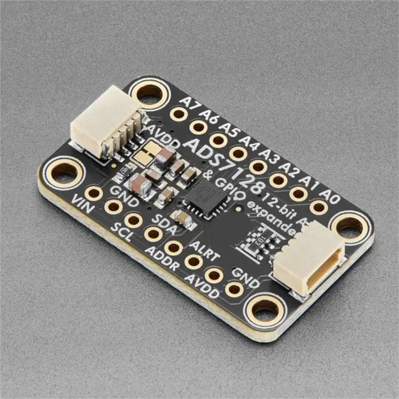 A42T-ADS7128 8-Channel ADC& GPIO Expansion Board-QT/Qwiic Compatible For Adafruit STEMMA Mounting Hole Expander