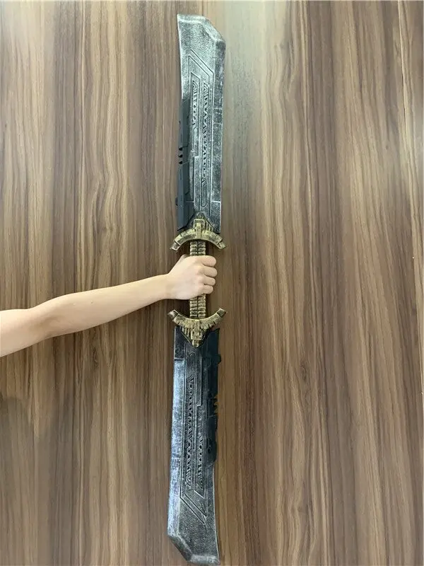 1:1 슈퍼 영웅 무기 양날의 검 110cm 코스프레 무기 조립 검 모델 어린이 선물 영화 역할 놀이