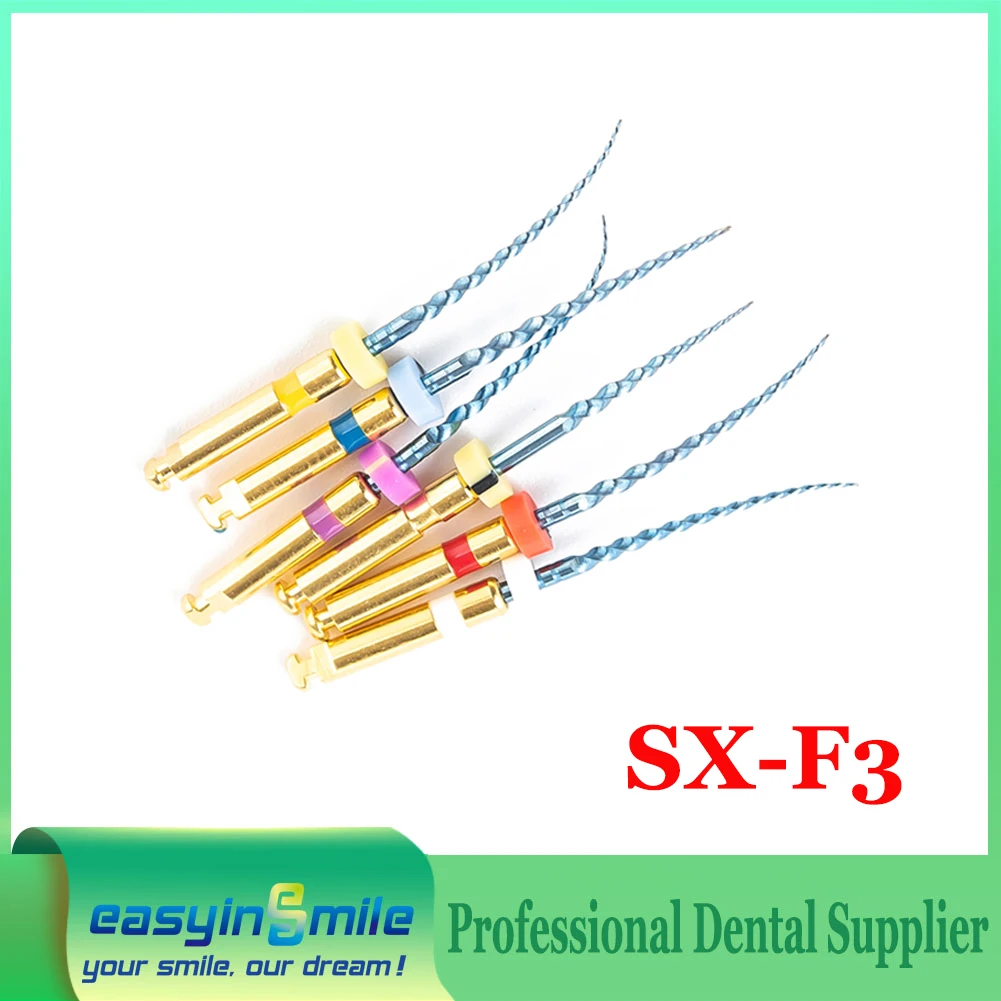 6pcs/Pack Dental Endodontic Files X-Pro Blue Taper Endo Rotary Files Niti 21/25/31MM Flexible Sx-F3