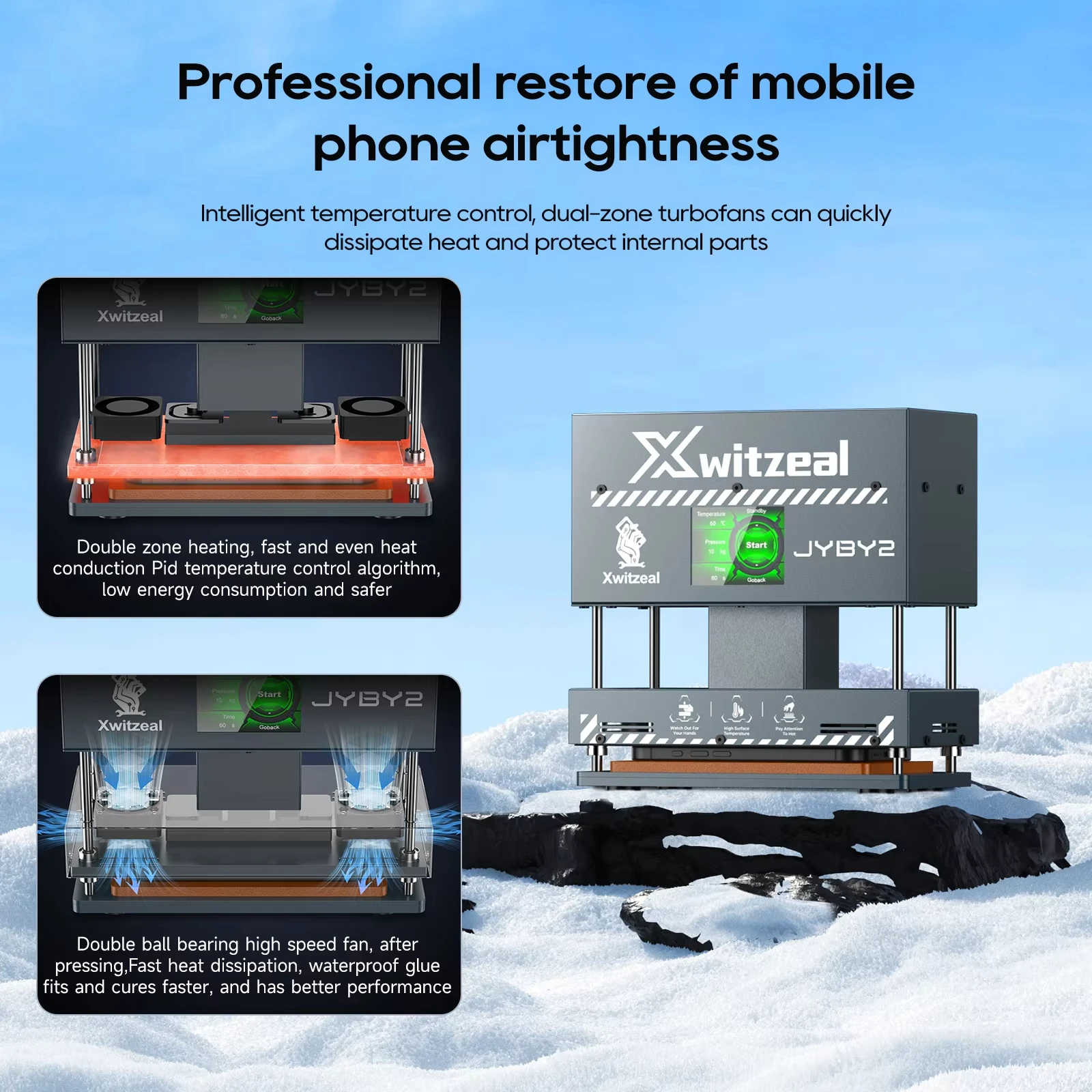 

JYBY2 Automatic Phone Screen Press Machine with Uniform Heating for iPhone/Android Screen & Back Cover Repair