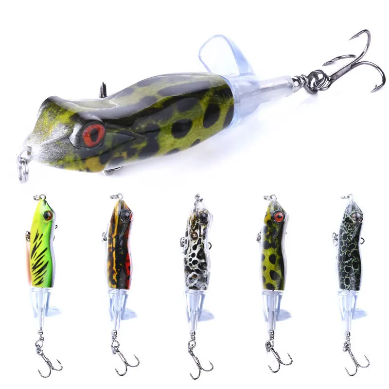 

Realistic Fishing Lure Floating Pencil Propeller Whopper Plopper Slow Sink Minnow Long Cast Freshwater for Trout Bass Perch