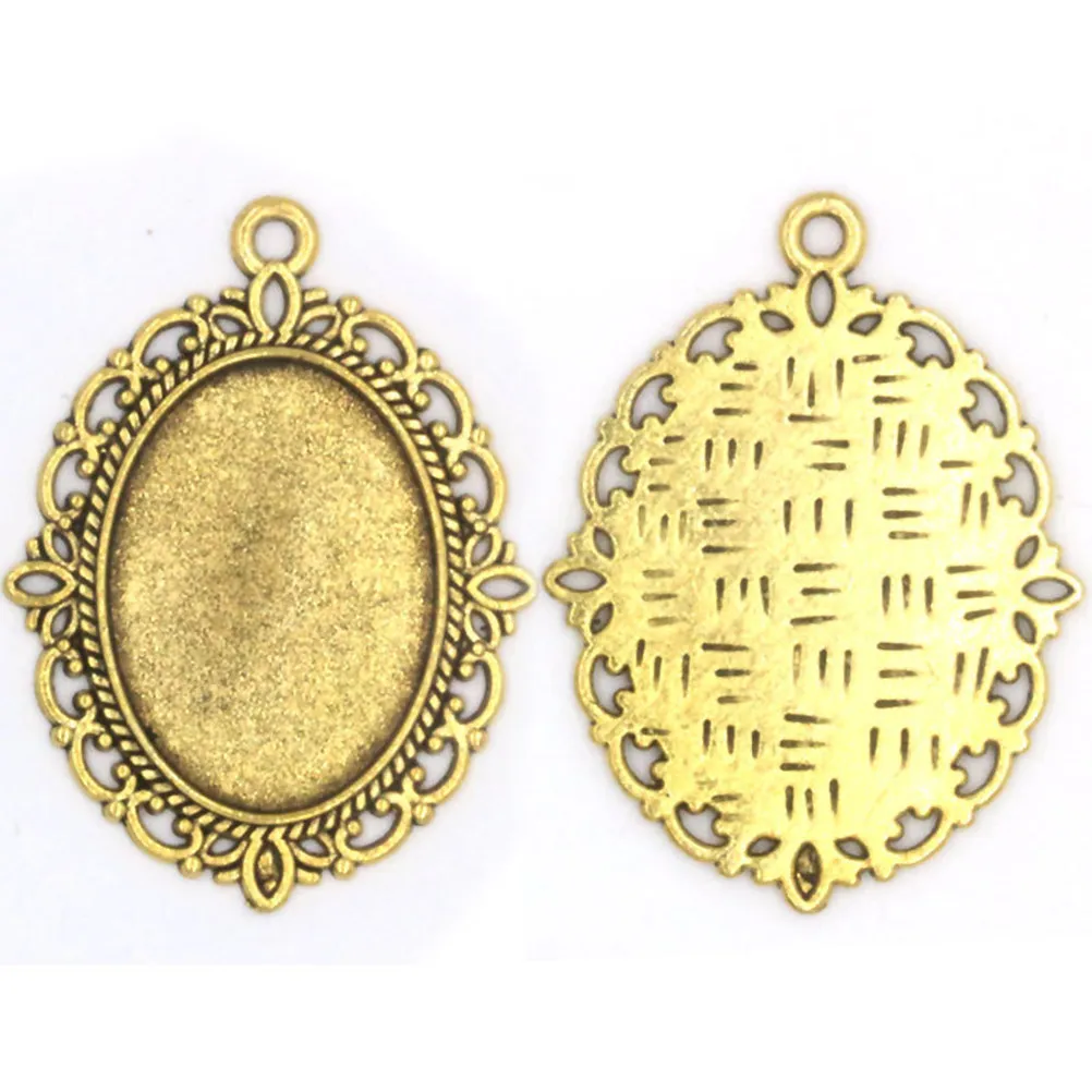 

50 шт. великолепных прочных овальных заготовок для кулонов из сплава, наборы для изготовления украшений своими руками, для создания украшений из смолы, камеи, фото-украшений