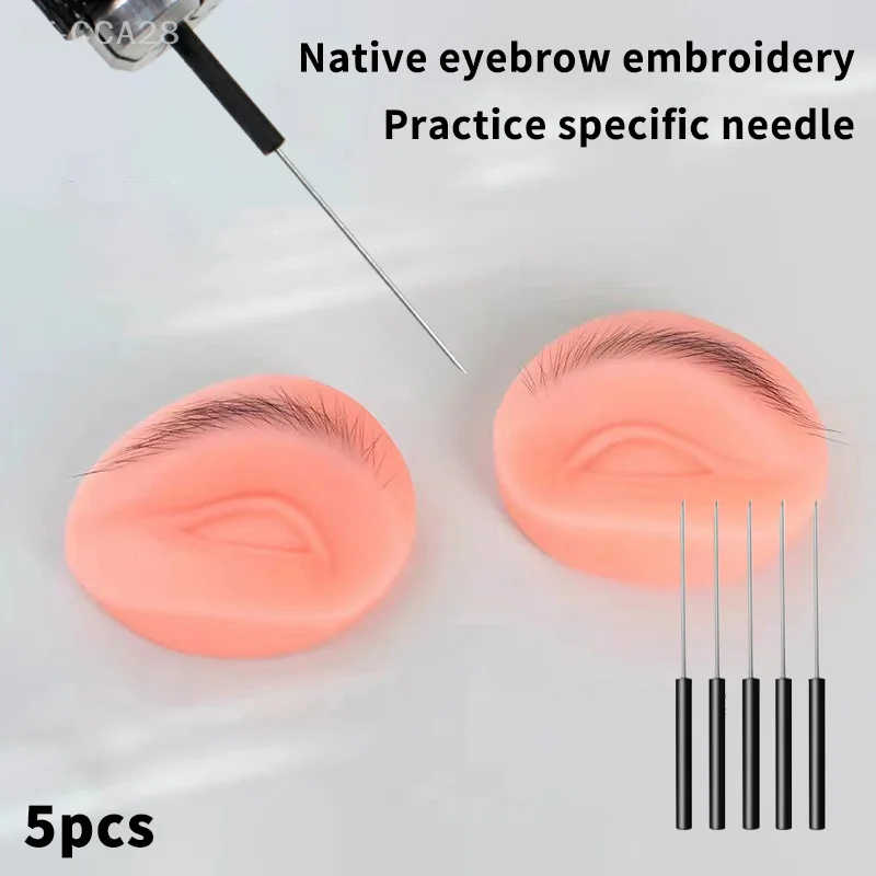 10pcs Microblading Embroidery Eyebrow Planting Special Hollow Needles Eyebrow Tattoo Practice Semi Permanent Makeup Tools