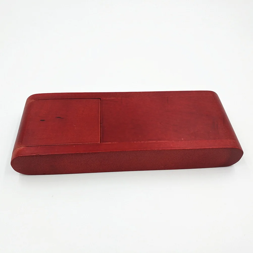 

3Pcs Pen and Pen Box Kit Wood Material Not Easy to Fade Retro Style Red Wooden Case Office Supplies Pencil Box