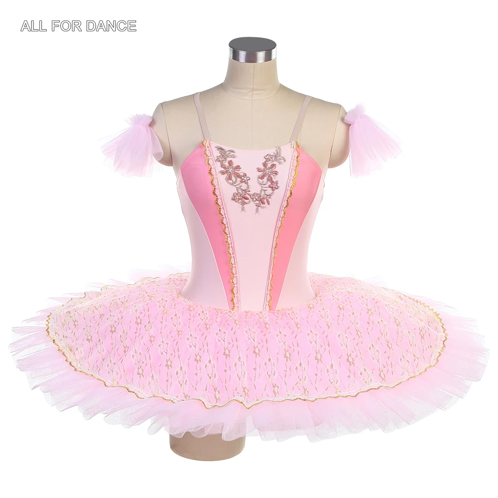 

BLL009 Pink Classical Ballet Dance Tutu Stiff Tulle Pre-Professional Pancake Tutu Dress Child and Adult Ballet Performance Tutu