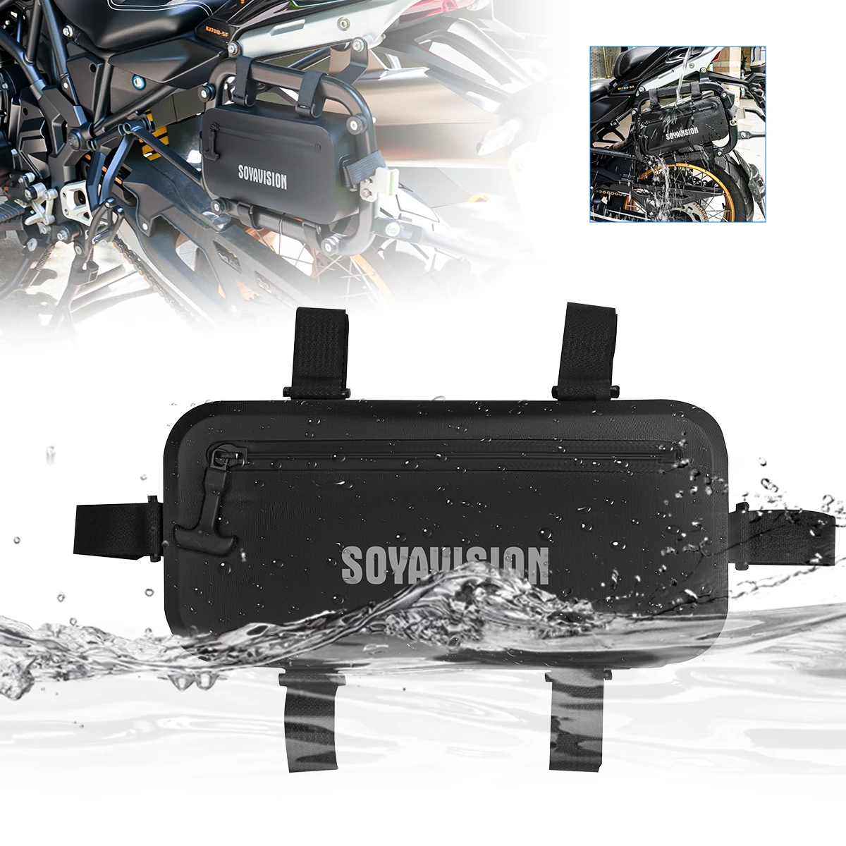 2.5L Motorcycle Side Frame Package Fully Waterproof Hanging Bag Universal Repair Tool Placement Bag For BMW For Yamaha For Honda