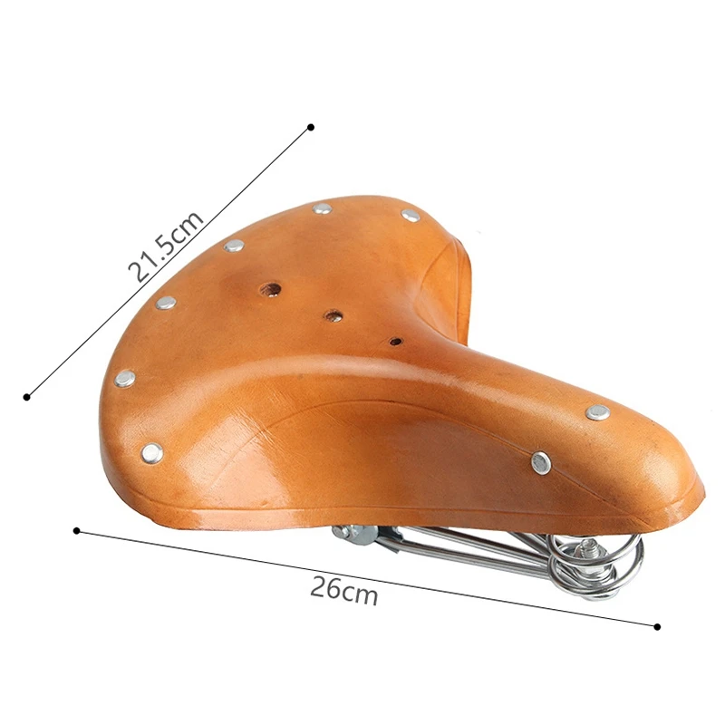 

AS98-Retro Vintage Bicycle Saddle 3 Spring Shock Seat Cushion Cycling Comfortable Replacement Bicycle Saddle