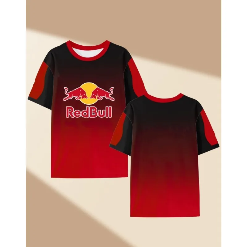 Red Bull 24/25 Latest Popular Personalized Racing Team Team Uniform Summer Adult Children's T-shirt Same Style Quick Drying