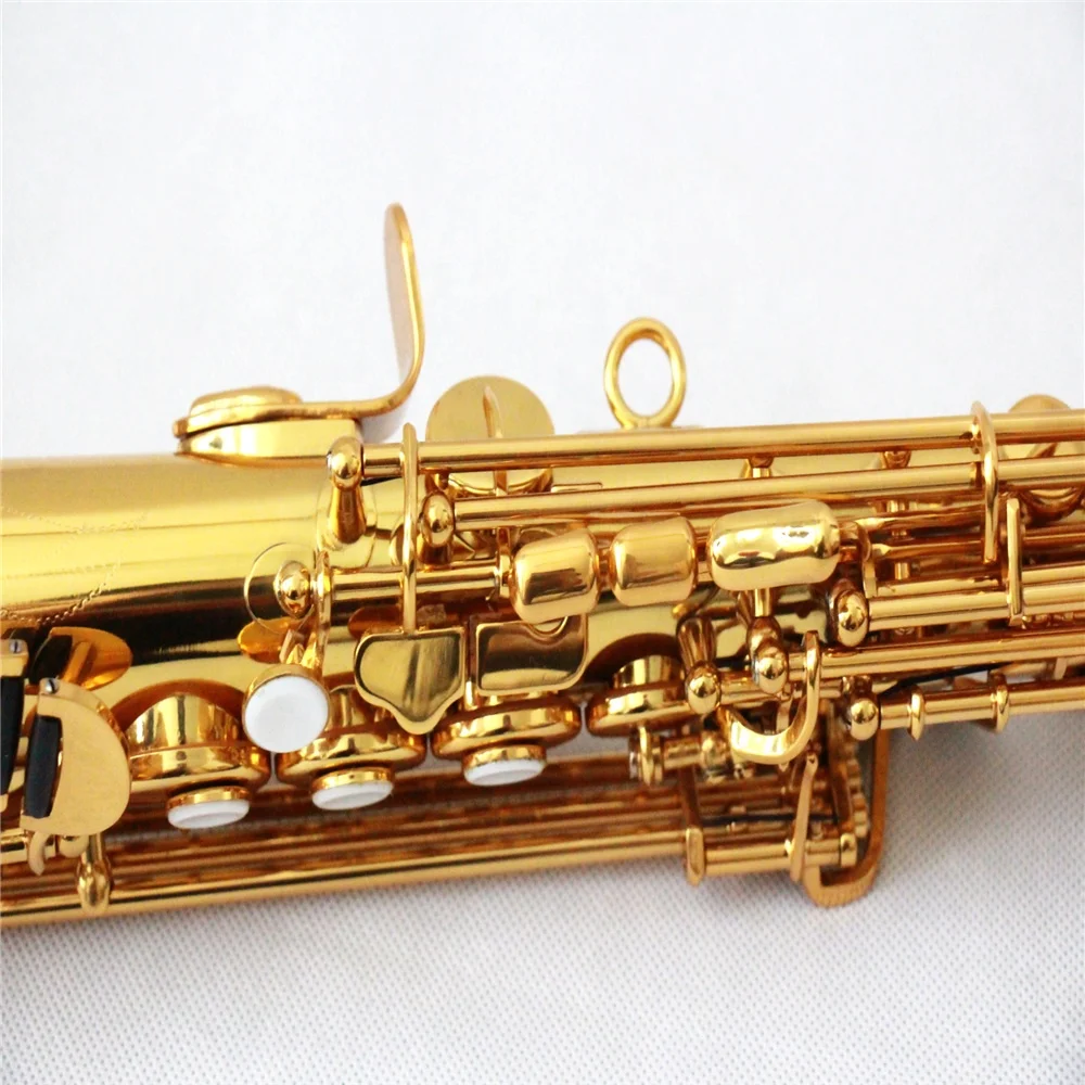 High End Saxophone Professional Soprano Saxophone Gold Lacquered Saxophone Soprano