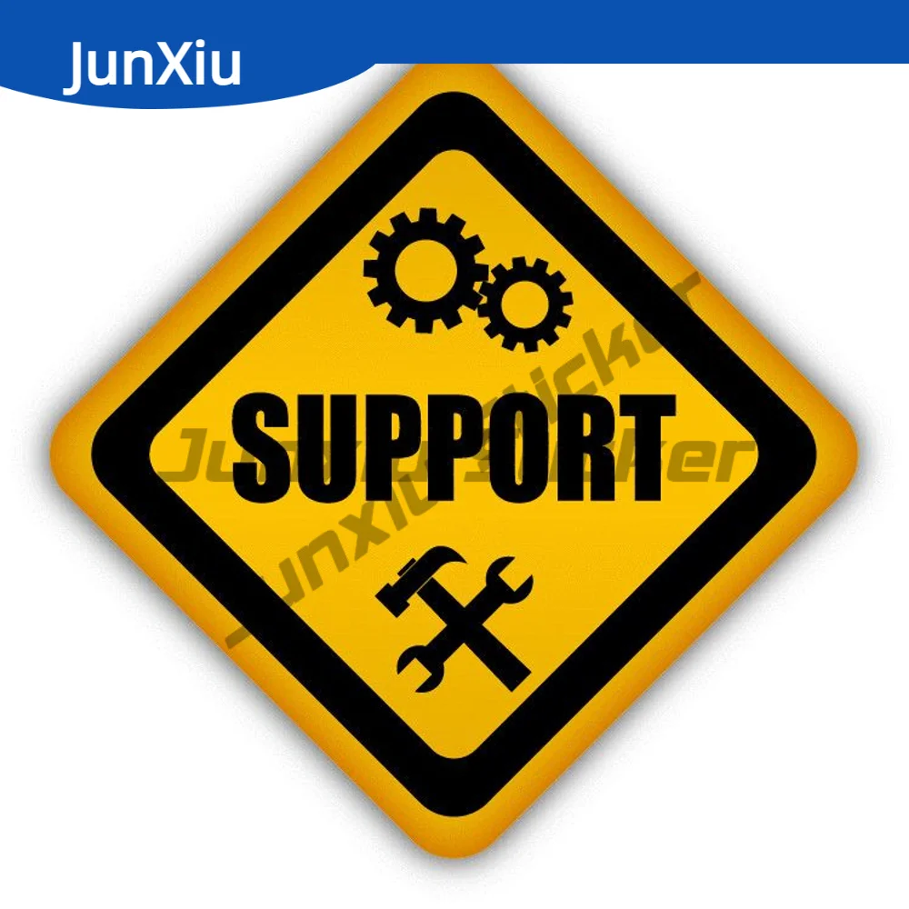 

Service Support Sign Car Sticker Car Body Guitar Windows Sports Racing Bumper Scratch-proof Accessories Decal Exterior Decor Pvc