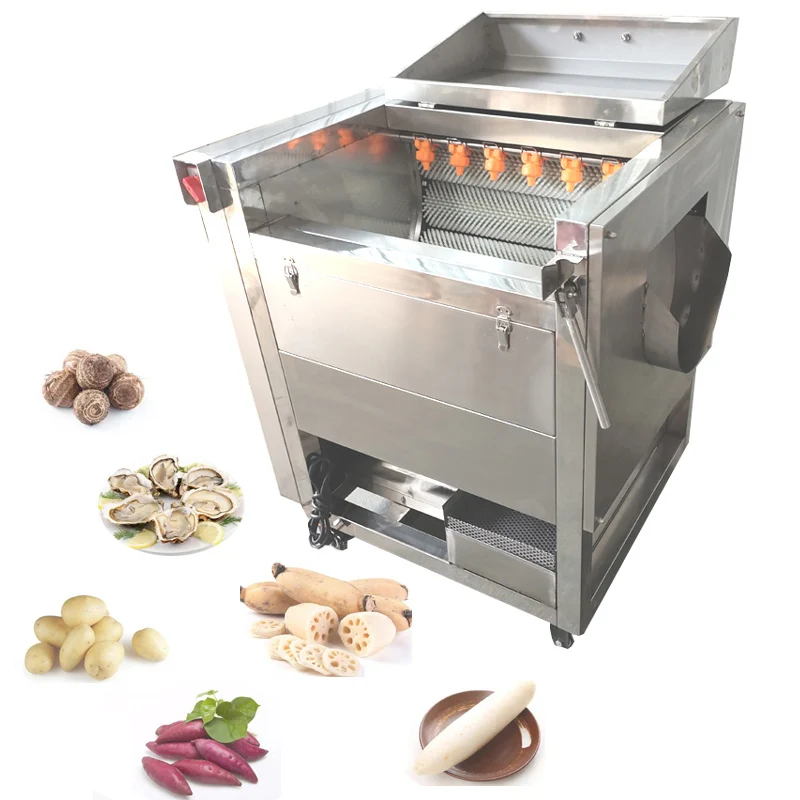 Fruit And Vegetable Carrot Potato Potatoes Onion Washing Cleaning And Peeling Peeler Machine Industrial