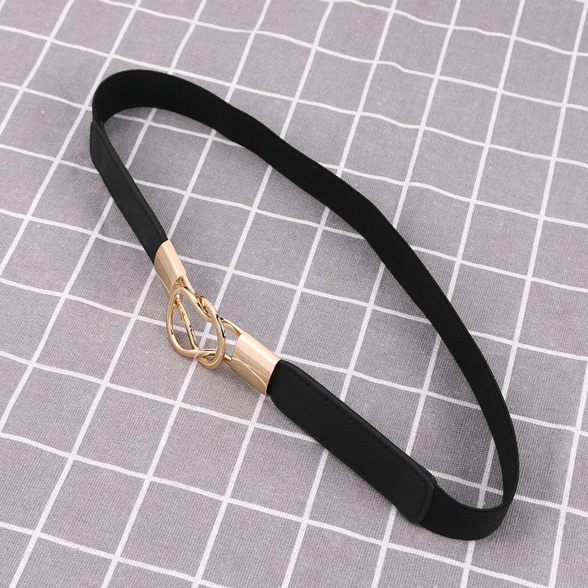 

Elastic Dress Belt Women Black Simple Practical Waistband Shaper Flat Buckle Easy Wear Elegant Party Daily Use