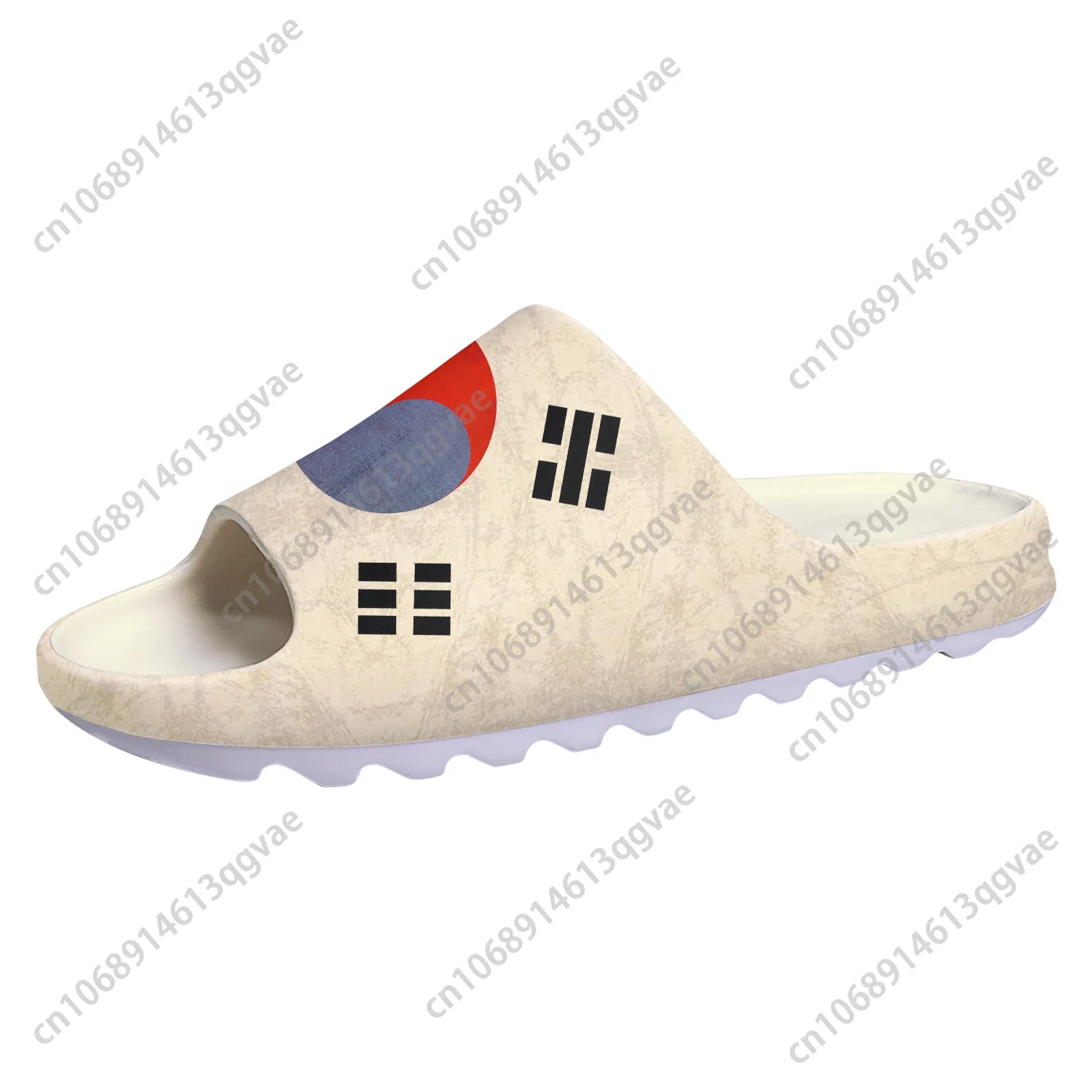 Korean Flag Soft Sole Sllipers Home Clogs Step on Water Shoes Mens Womens Teenager Bathroom Beach Customize on Shit Sandals