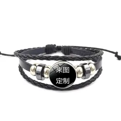 Diy Custom Crystal Art Photo Bracelets Fashion Handmade Personality Picture Jewelry Bracelets Best Gift Bracelets For Men Women
