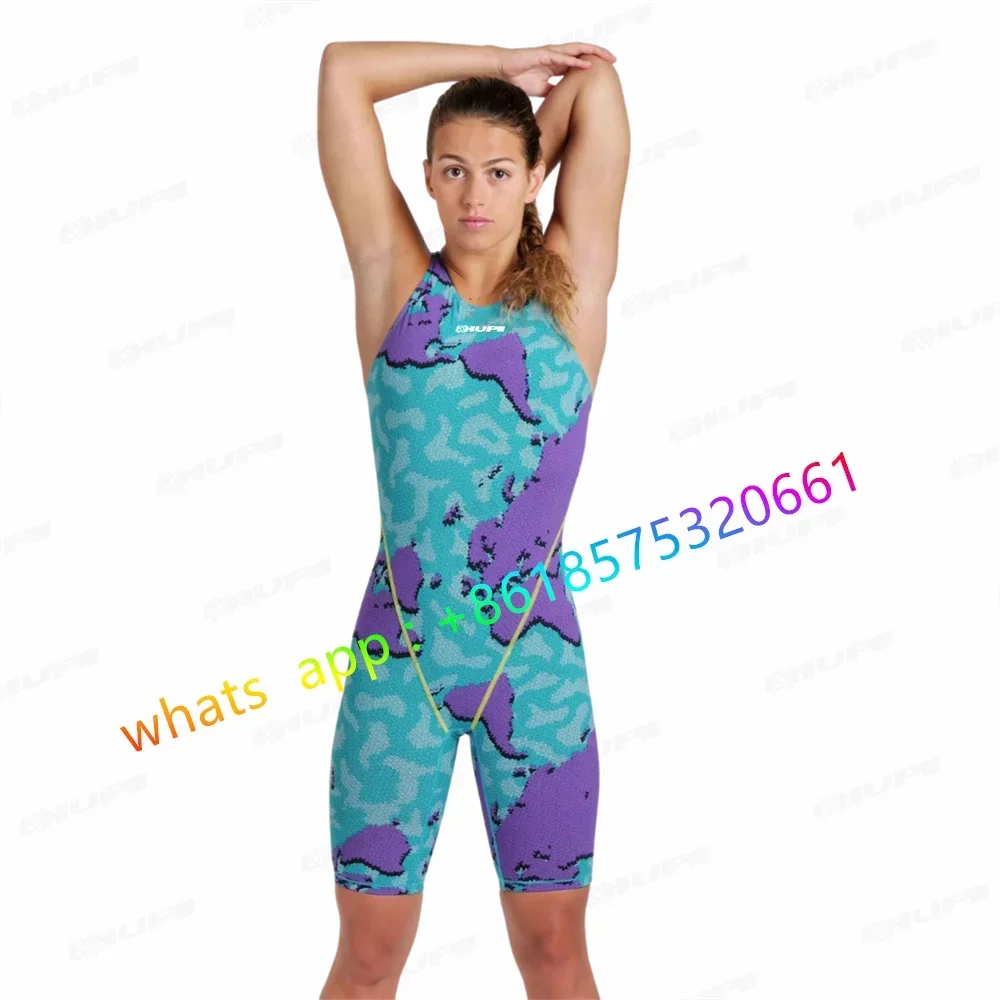 2022 Triathlon Suit Slimming Tight One Piece Swimsuit Female Sports Swimwear Women Professional Racing Training Bathing Suit