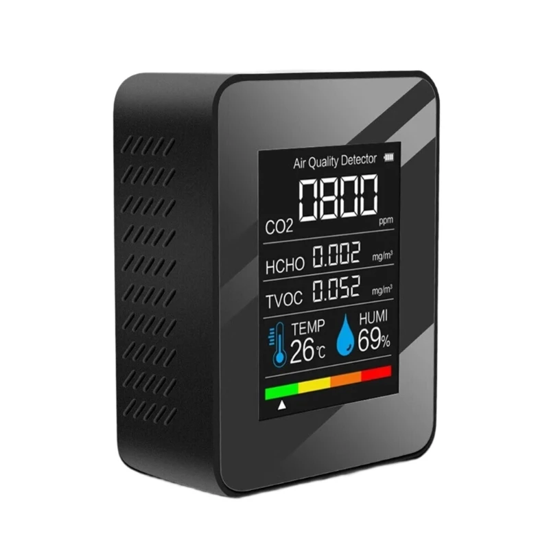 Sensori qualità interna Rilevamento temperatura umidità Display per monitoraggio del clima della stanza in
