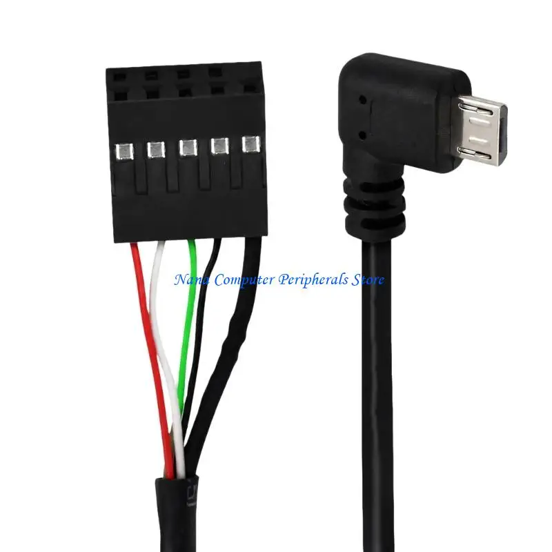 F68C Right-Angle USB 5Pin to 9Pin Header Cable for 2.54 MM Female Board Wiring