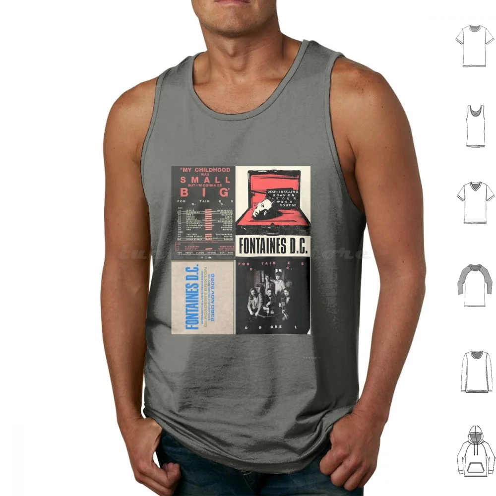 Fontaines Tank Tops Vest Sleeveless Fontaines Fontaines Band Punk Music Post Punk Live Dogrel Album 2022 Dublin Indie