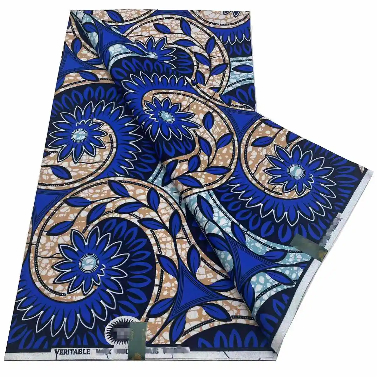 Veritable Dutch Super-W Guaranteed Super Real Wax Print Fabric Hollandais Pagne Africa Dress 100% Cotton Wax Pagne Tissu VLS1092