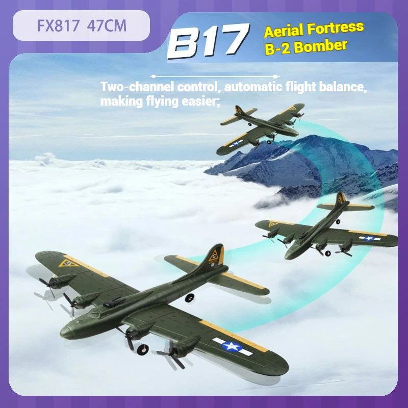 

FX817 rC aircraft 2.4G long-distance 2CH smooth remote control High speed and long endurance bomber glider Model airplane toys