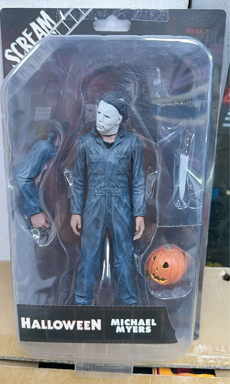 New Arrival Michael Myers Figure With Pumpkin Halloween Ultimate Action Figure Toy Decor Christmas Gift Halloween Horror Toys view 2