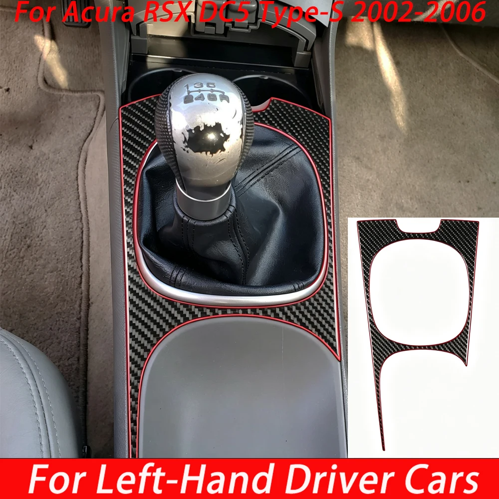 For Acura RSX DC5 Type‑S 2002‑2006 Carbon Fiber Gearshift surround Car Interior Accessories Modifications Trim Stickers