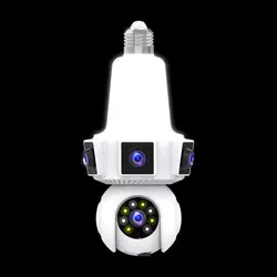 6MP V380Pro Dual Lens E27 Full Color Wireless PTZ IP Dome Camera AI Humanoid Detection Home Security CCTV Baby Monitor