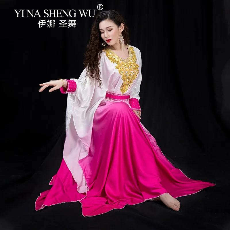 Nuovi abiti per spettacoli di danza del ventre Abito Khaleegy di danza del ventre per le donne Abbigliamento da ballo Abito altalena per capelli Abbigliamento per danza orientale Veste