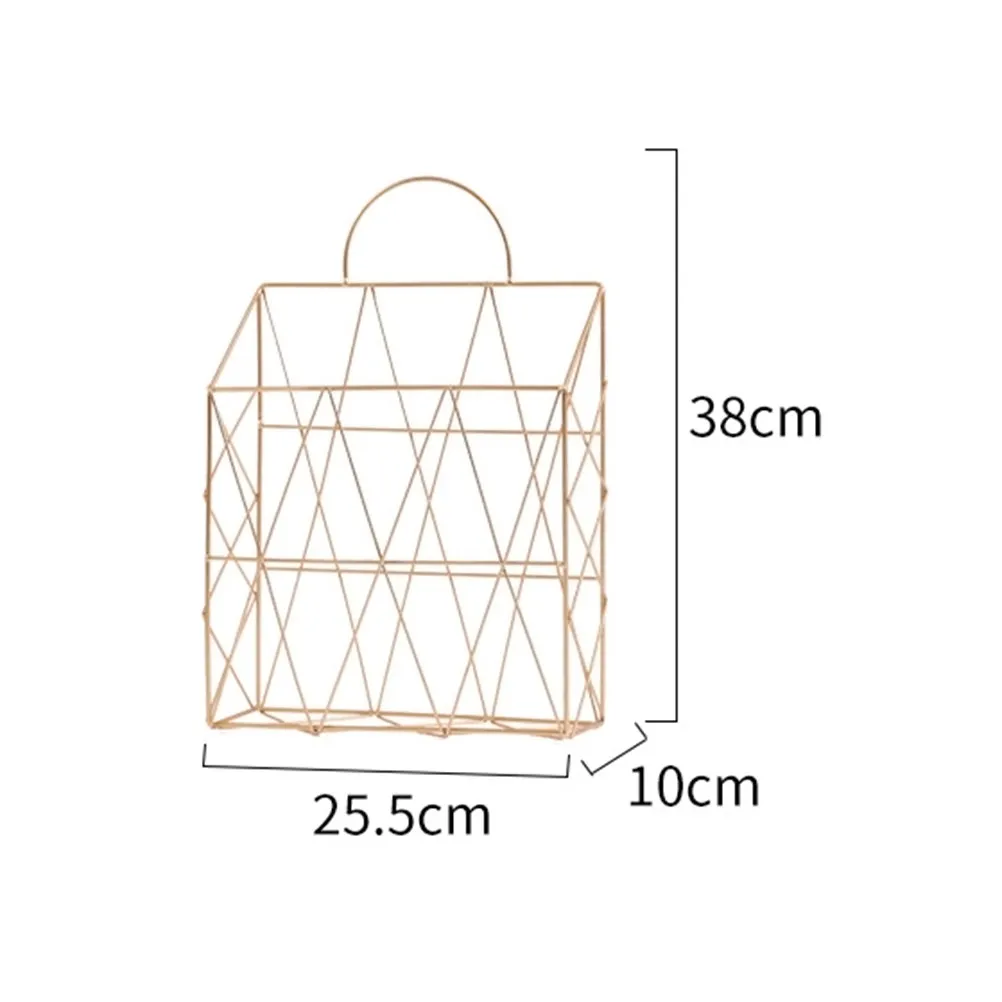 Heavy Duty Resistant Metal Magazine Holder Wall Mounted Hanging Book Basket for Newspapers Documents Home view 5