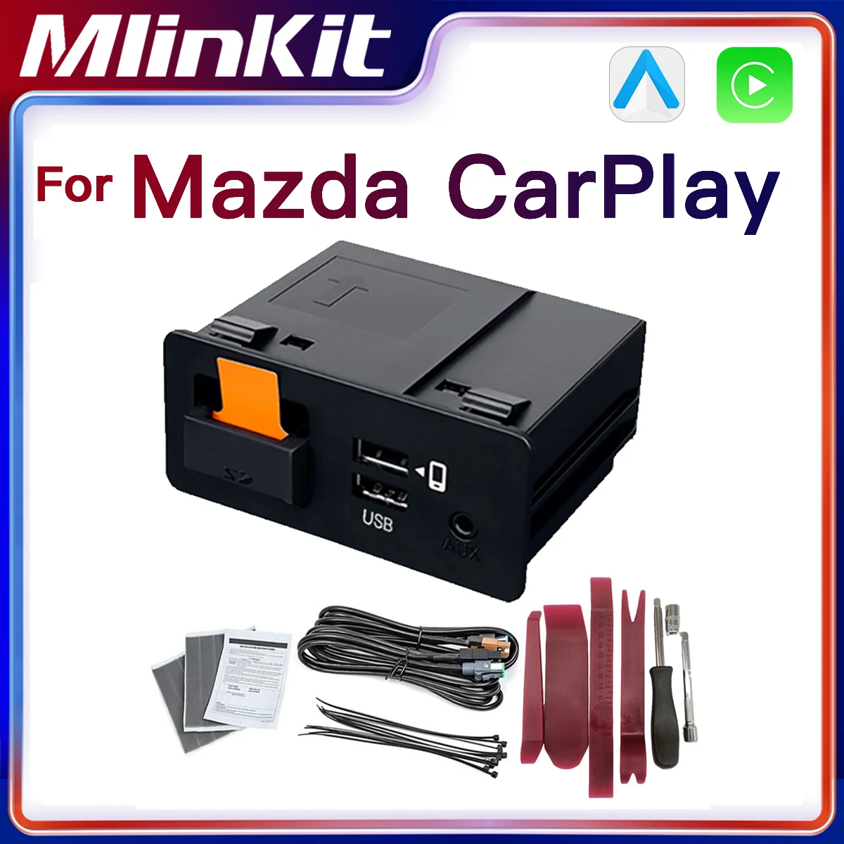 新しいアップグレード CarPlay Android 自動 USB ハブアダプタマツダ 2