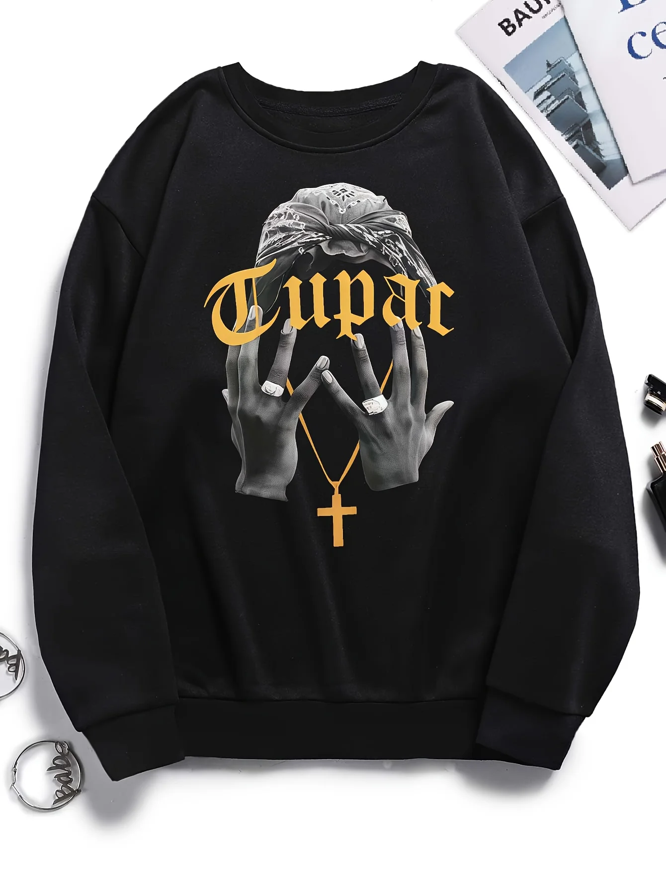 

Hip-hop Graphic Printing Autumn and Winter Pure Cotton Men's and Women's Sweatshirts Outdoor Sports Leisure Fashion Trend