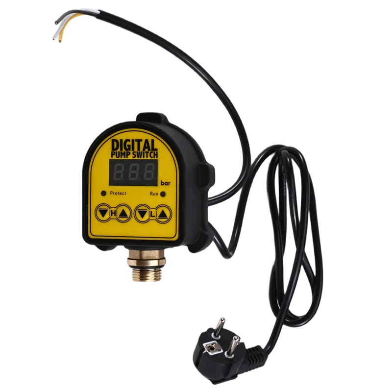 Автоматический переключатель насоса, регулятор давления, переключатель 0-10 бар, интерфейс 1/2 дюйма, водяной масляный компрессор, 220 В, цифровой