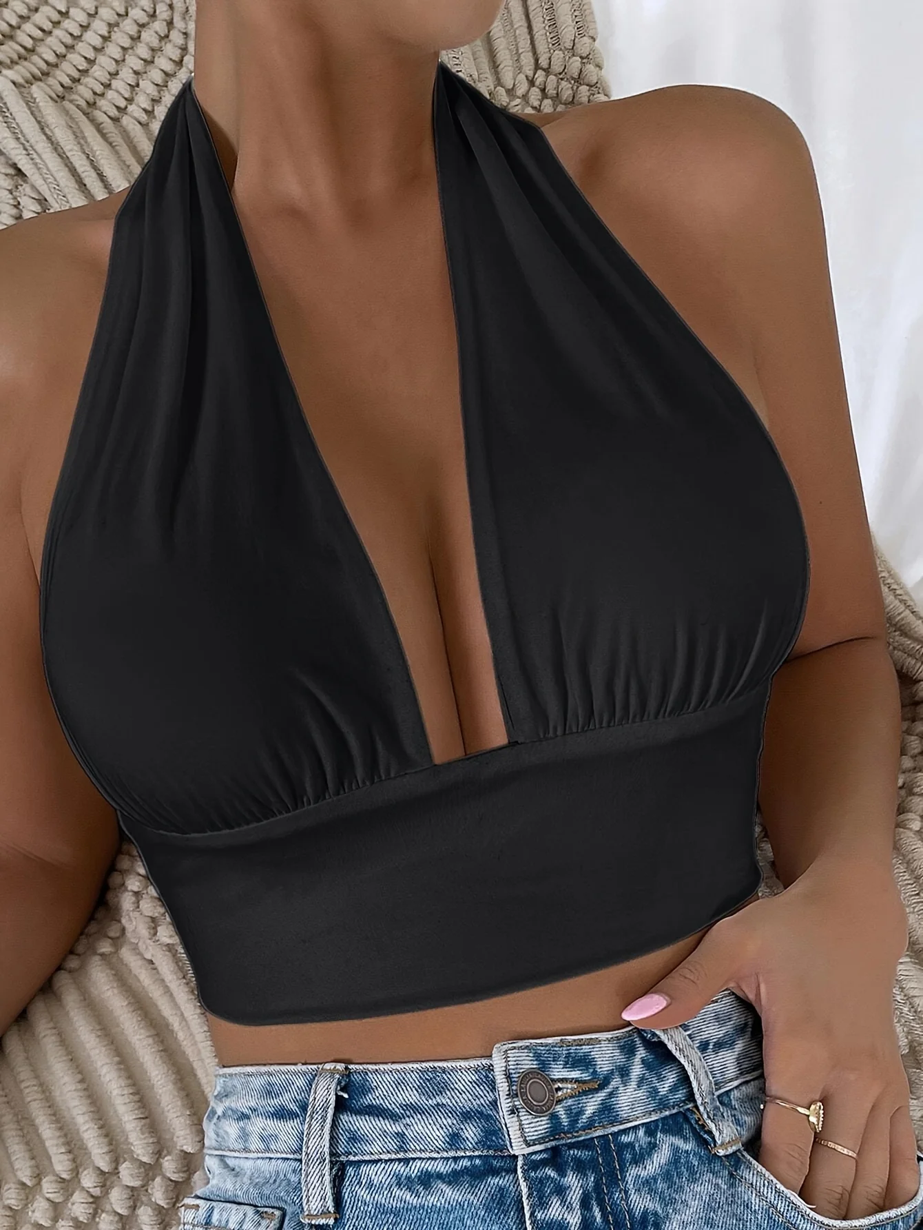 Coole Sommer-Freizeit-Strandweste für Damen mit verstellbarem Nackenriemen – Detail 10