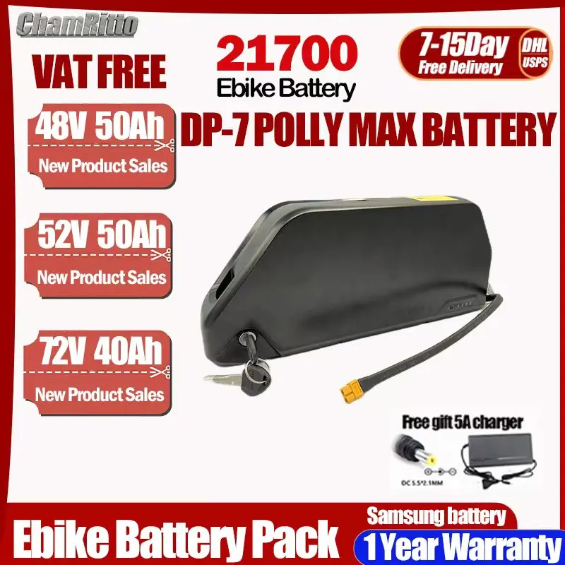 

36v 48v 52v Electric bike cham rider Batterie 30ah 40ah 50ah 60ah Battery ebike Hailong Lithium 60v 72v 1000w 2000w 3000w motor