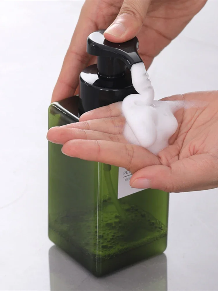 Mu Si foaming bottle press-type sub-bottling facial cleanser hand sanitizer face shampoo foaming empty bottle bubbler.