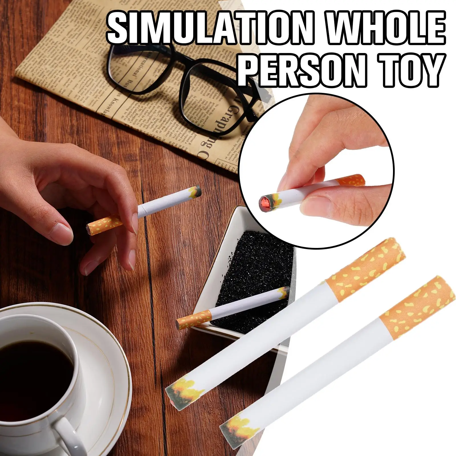 2/4/6pcs Cigarette Simulation Toys Party Prom Atmosphere Tricky Toys April Fools' Day Prank Fake Cigarettes Practical Jokes Toy