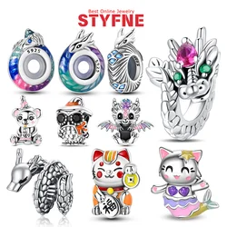 Silver 925 Classic Chinese Dragon Charms Beads Classic Charm Fit Original Bracelet for Women Fine Jewelry Making Gift