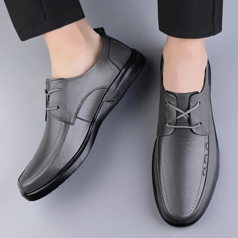 

Men's flat business shoes Luxury Comfort Classic Minimalist Style Work or office Adult genuine leather shoes Daily suit 37-46