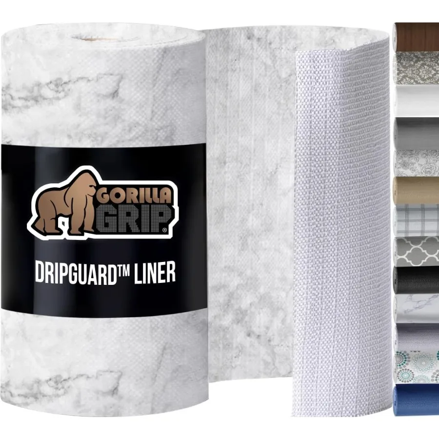

DripGuard Drawer and Shelf Liner for Cabinet Slip Resistant Non Adhesive Protection for Kitchen BPA Free Smooth Surface Plastic