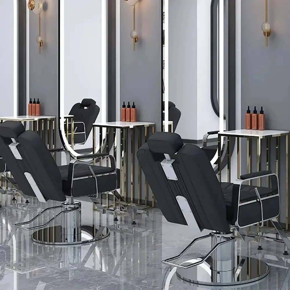 كرسي حلاق احترافي حديث فاخر موضة حساسية كرسي صالون مريح تجميل سيلون باربيريا كرسي صالون احترافي