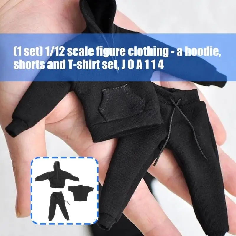 

1/12 Scale Soldier Figure 3Pieces/Set Clothing Set Hoodie T Shirt Sweatpants For Model Action Figure Doll Displaying A2UB