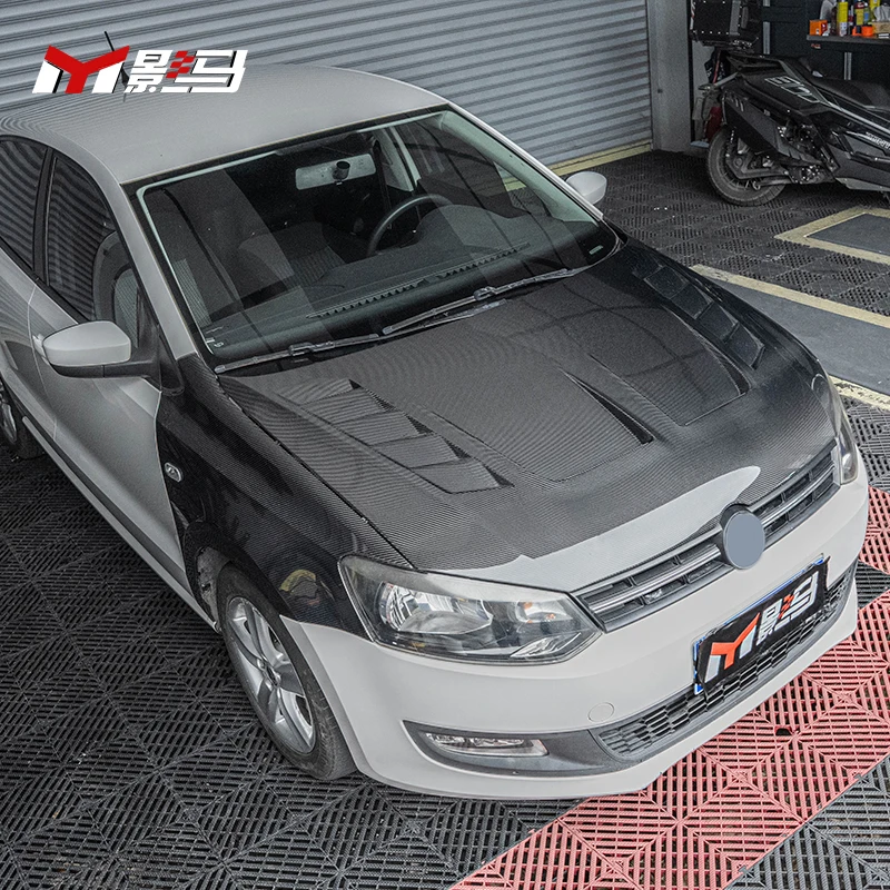 

KB Стиль углеродного волокна вентилируемый капот двигателя для Volkswagen Polo Gti капоты двигателя из углеродного волокна