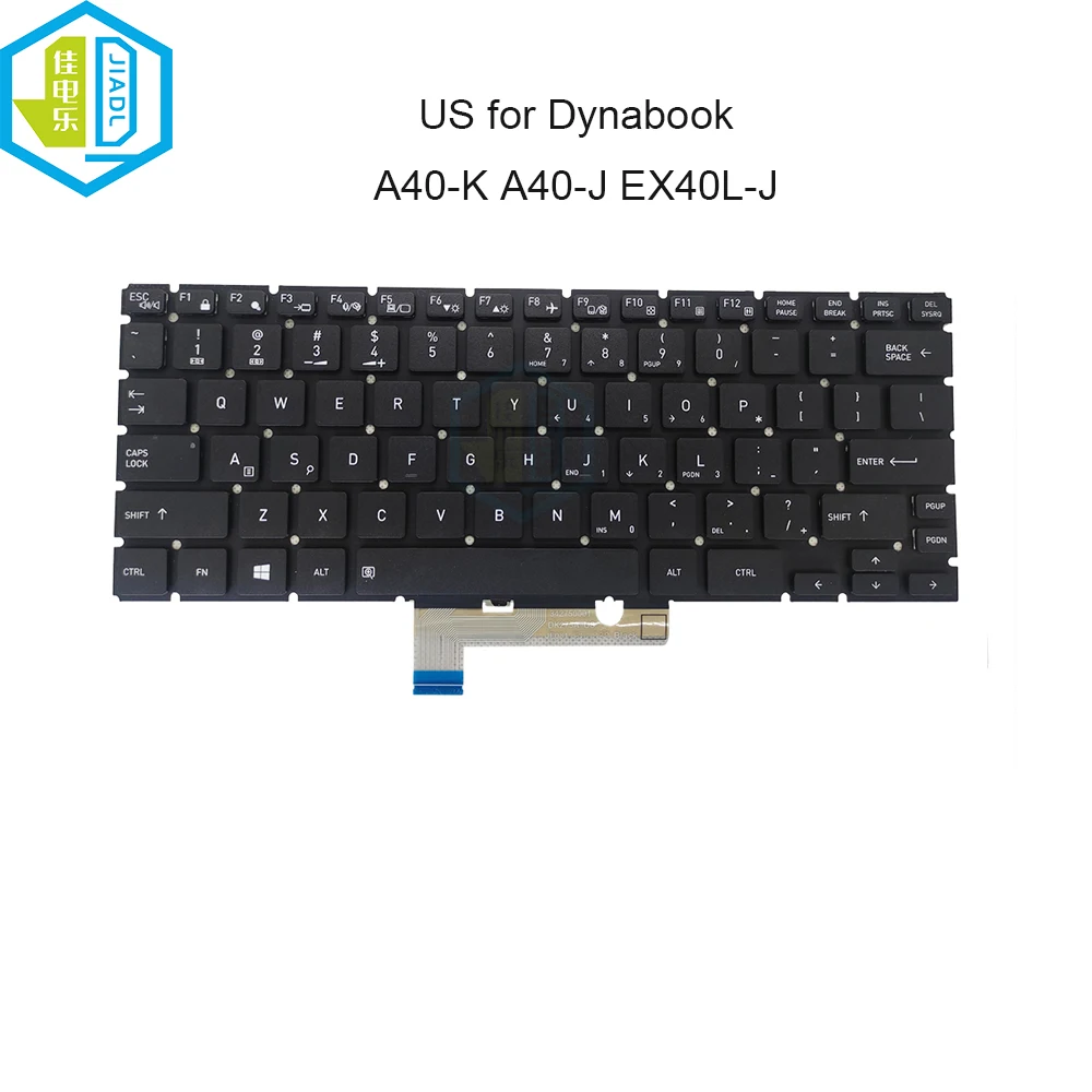 

Клавиатура для ноутбука с английской раскладкой для Dynabook Tecra A40-K EX40L A40-J 342750001 DK275A JF081, клавиатура для ноутбука с черными колпачками