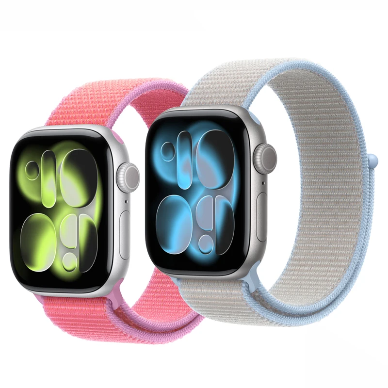 Nylon-Schlaufenarmband für Apple Watch 46mm 44mm 40 42mm 45mm 41mm 49mm 43 47mm Armband iWatch Serie Ultra 12 11 10 9 SE 7 6 5 4