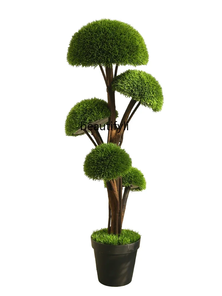 Simulation green plant mushroom tree office interior decoration hotel lobby ornament landscape landscaping