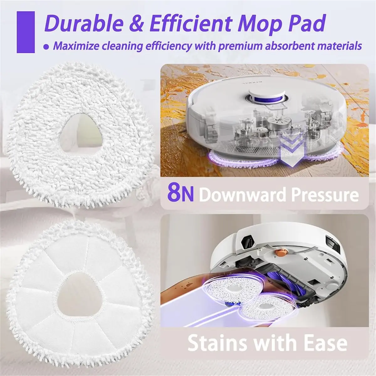 【MUST-HAVE LIST】 For Freo X10 Pro Robot Vacuum Accessories Kit: Brushes, Filters, Mop Pads, and Dust Bags