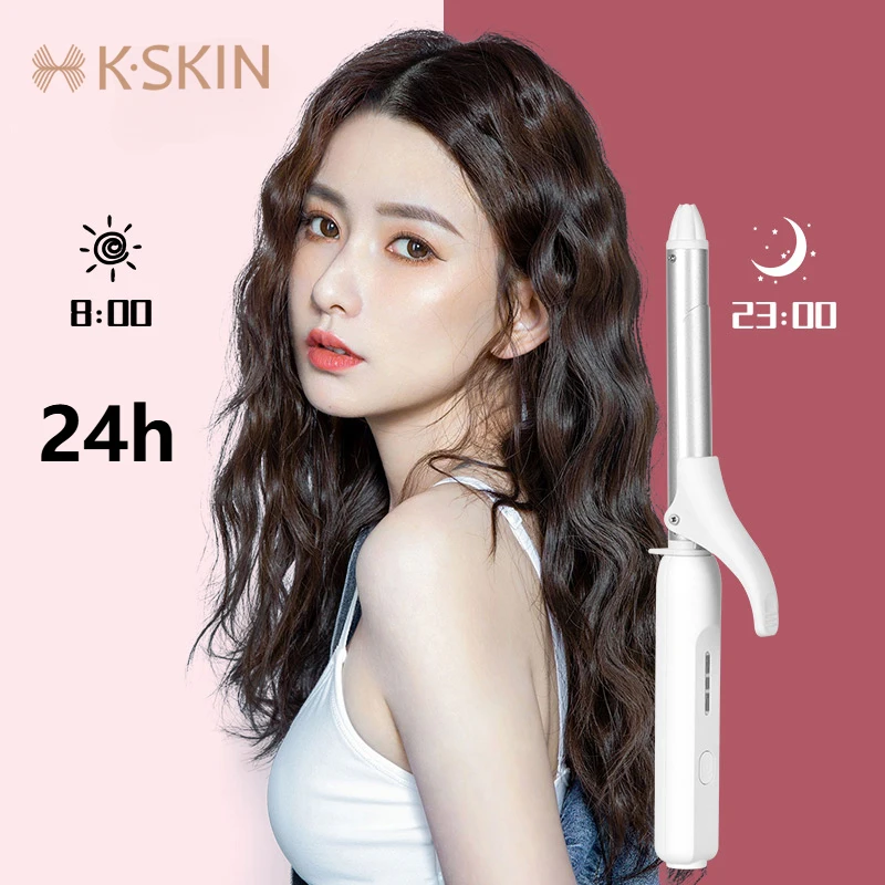 

K·SKIN Women Men Small Hair Curler Iron No Harm Hair Small Curls Large Waves Universal Electric Hair Styling Appliances KD580