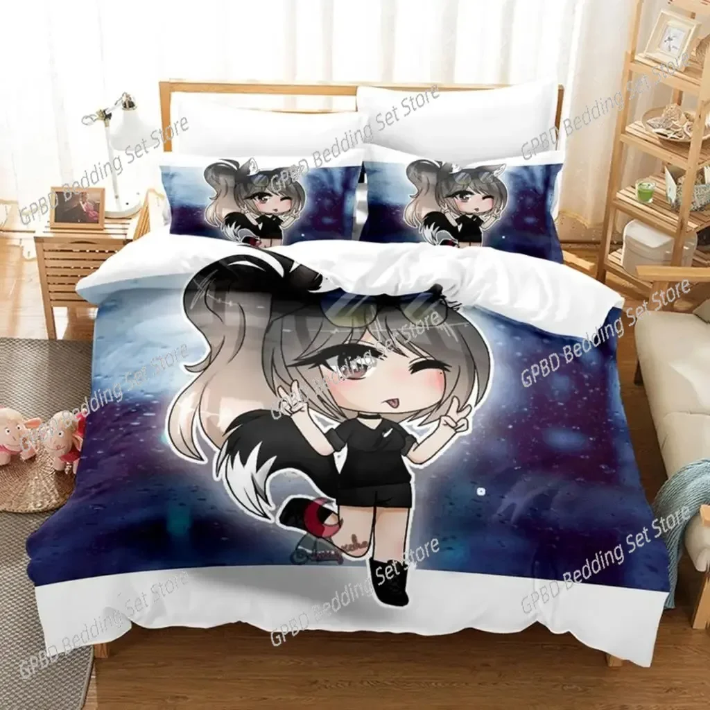 

3D Print Anime Kawaii The Gacha Girl Bedding Set Bedroom Soft Modern Bedspreads Comefortable Duvet Cover Quilt Cover Pillowcase