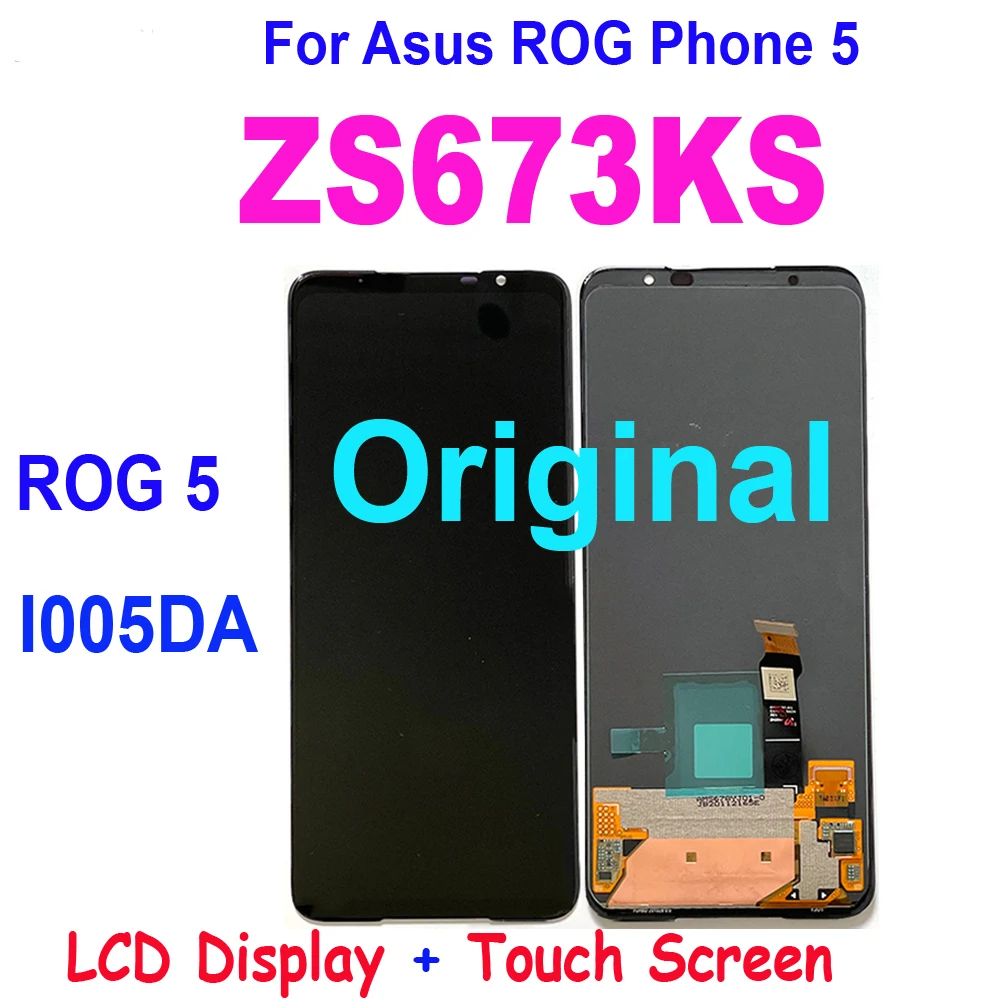 LCD For ASUS ROG Phone 2 Phone 3 Phone 5 ZS660KL ZS600KL ZS661KS ZS673KS LCD Display Touch Screen Digitizer Assembly